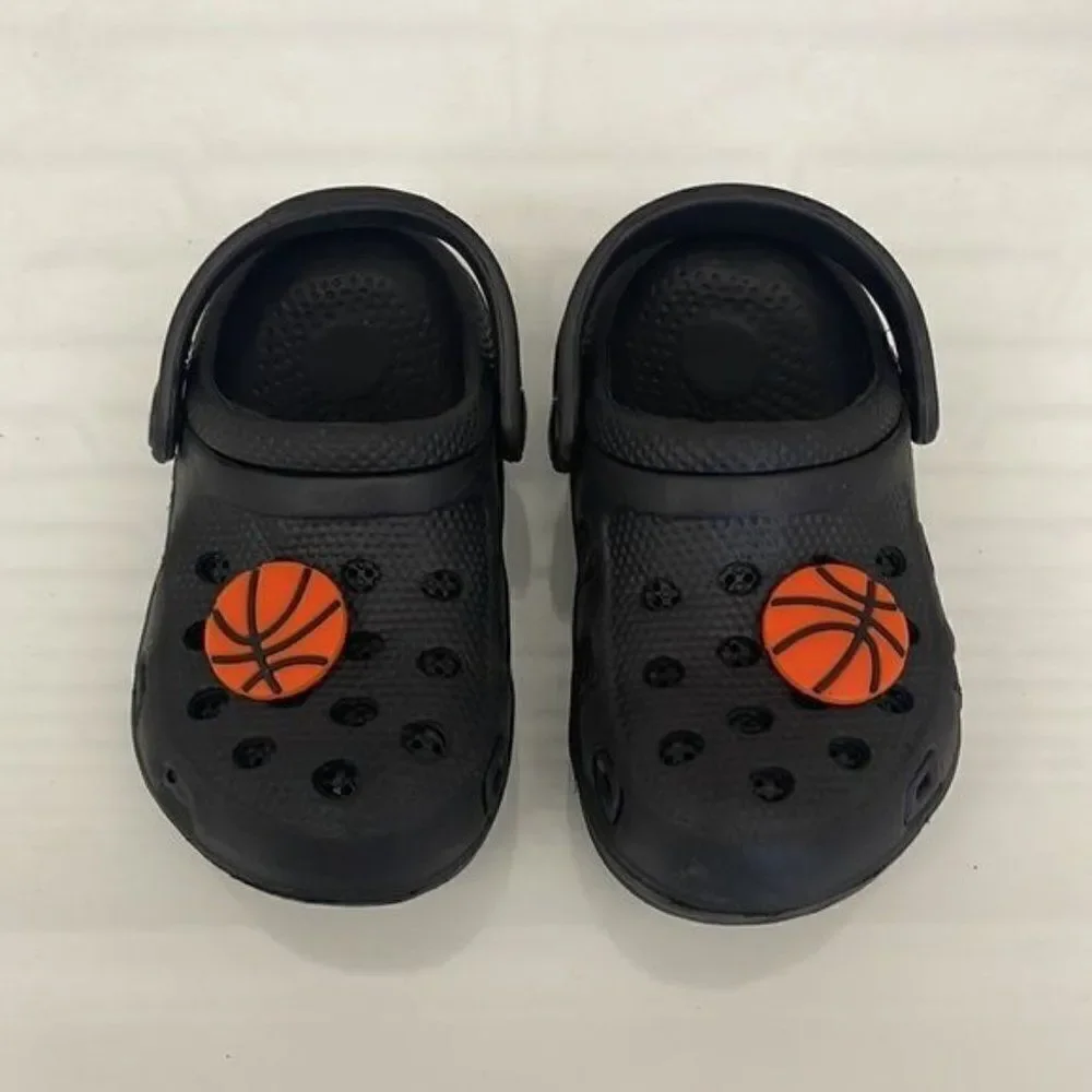 Kids Black Rubber Slip-on shoes Size C 24